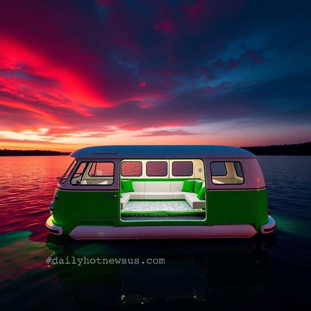 Volkswagen Bus Lake Party Float