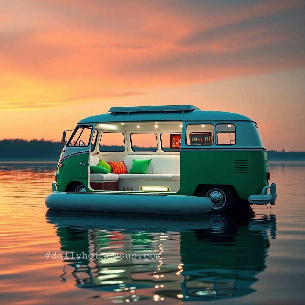 Volkswagen Bus Lake Party Float