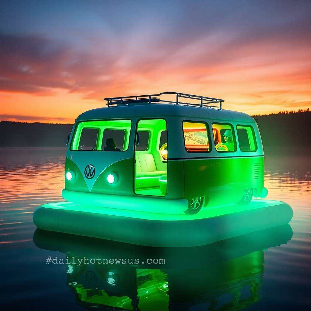 Volkswagen Bus Lake Party Float