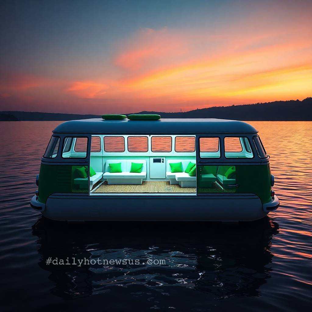 Volkswagen Bus Lake Party Float