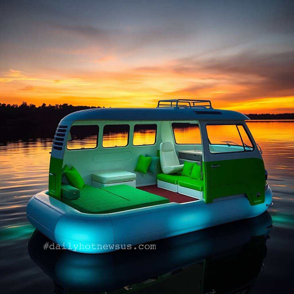 Volkswagen Bus Lake Party Float