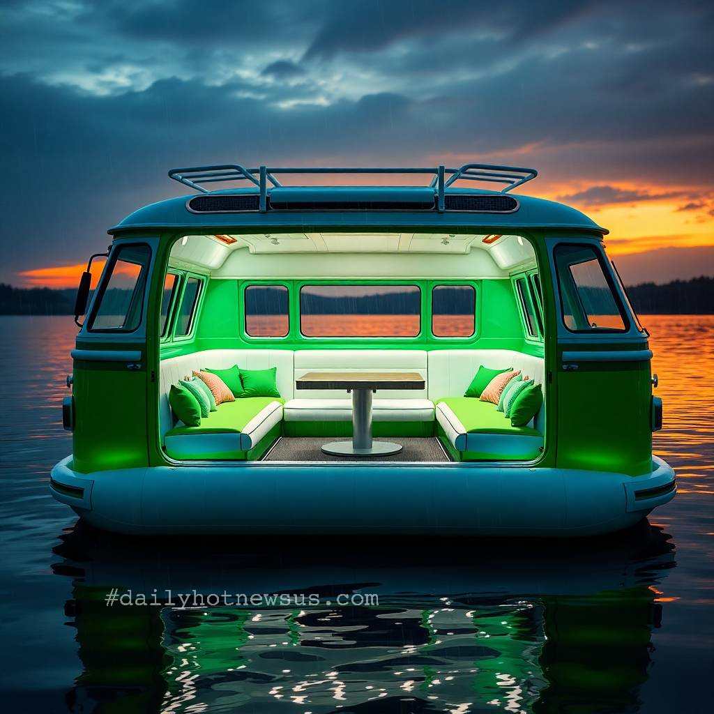 Volkswagen Bus Lake Party Float