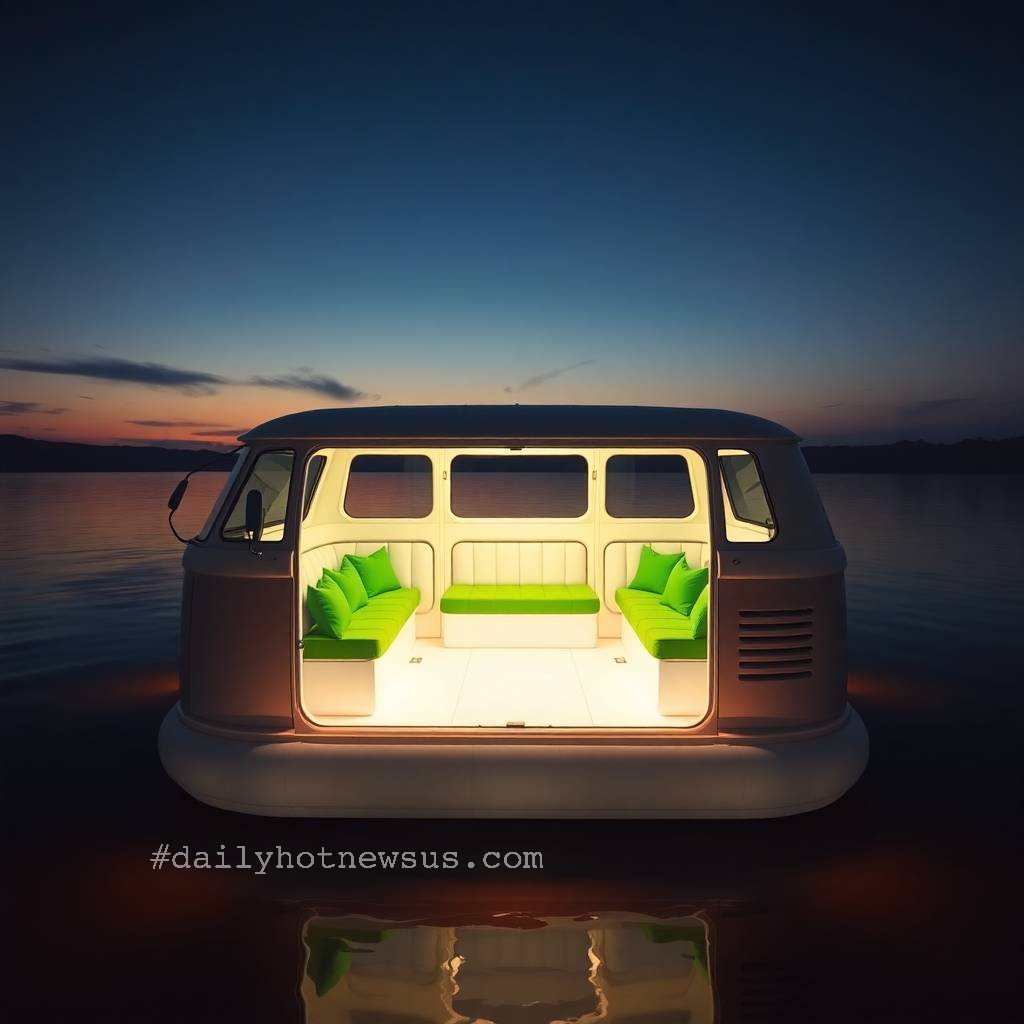 Volkswagen Bus Lake Party Float