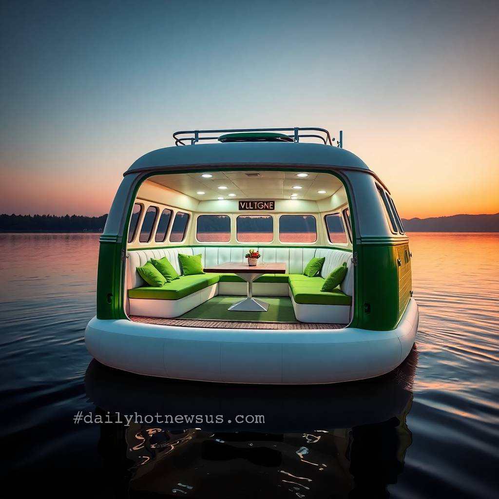 Volkswagen Bus Lake Party Float