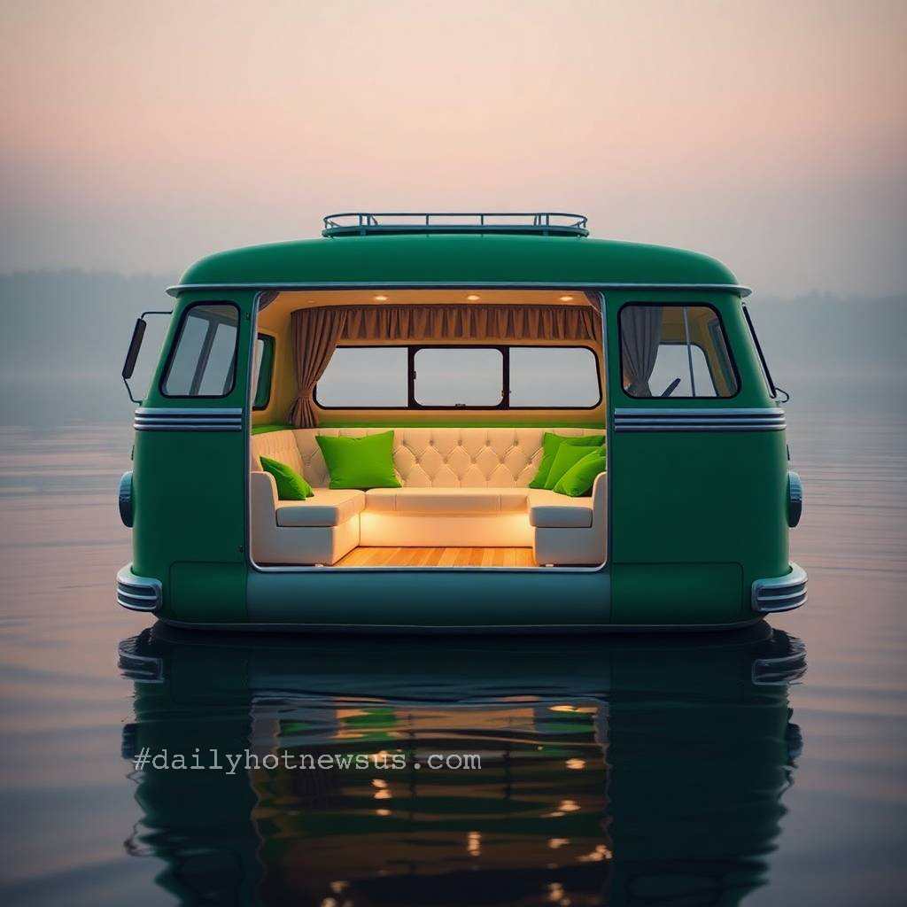 Volkswagen Bus Lake Party Float