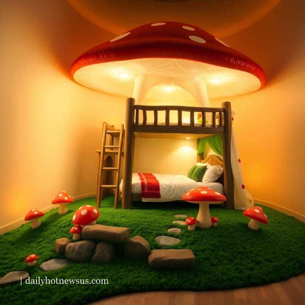 Mushroom-Shaped Bunk Beds