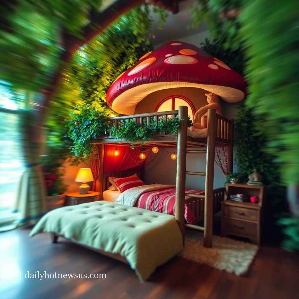 Mushroom-Shaped Bunk Beds