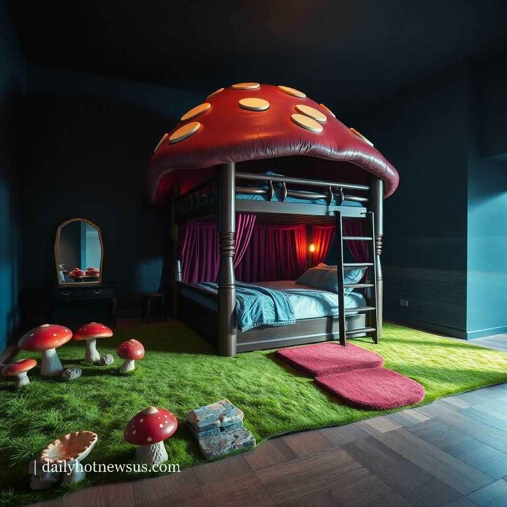 Mushroom-Shaped Bunk Beds