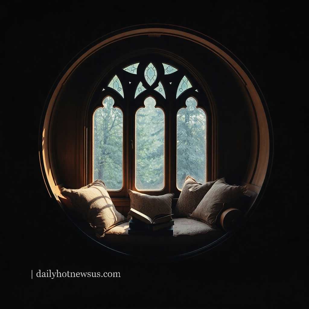 wooden circular reading nooks