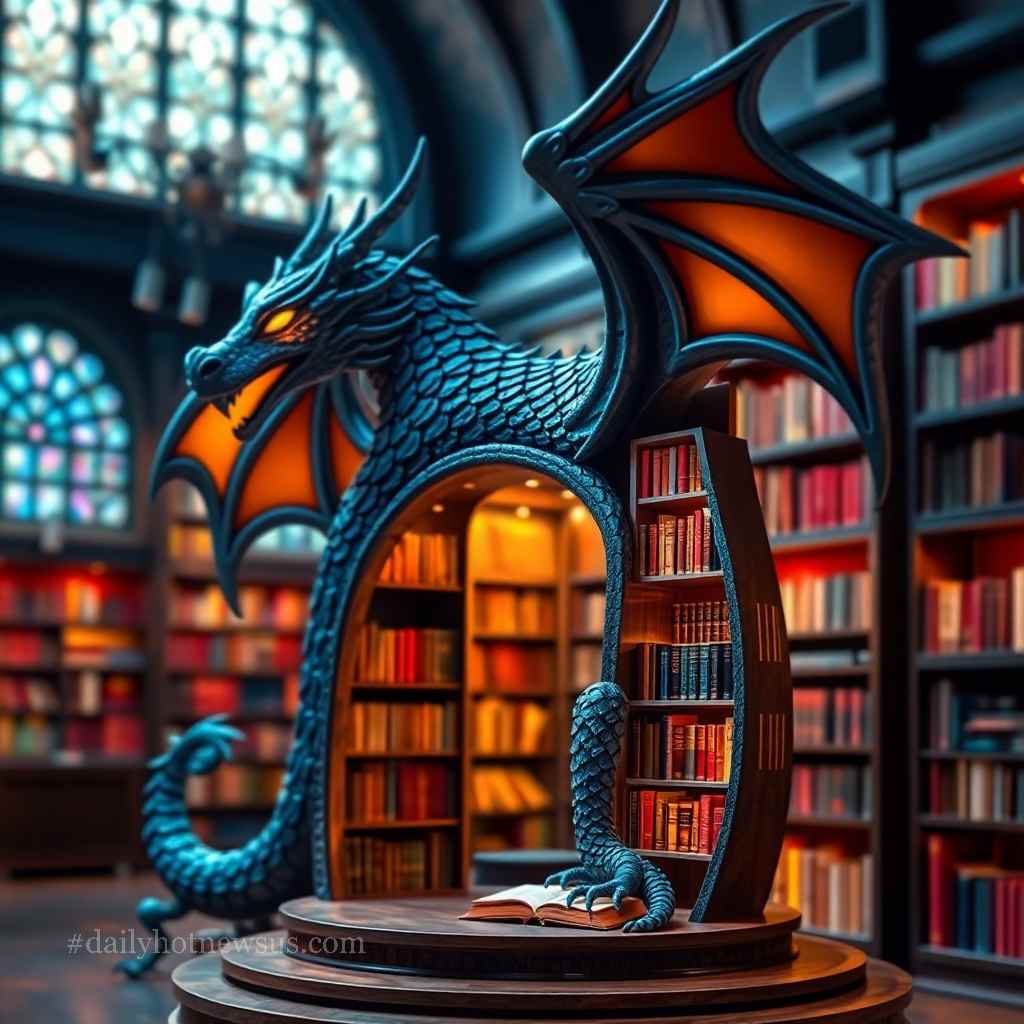 Giant Dragon Bookcase