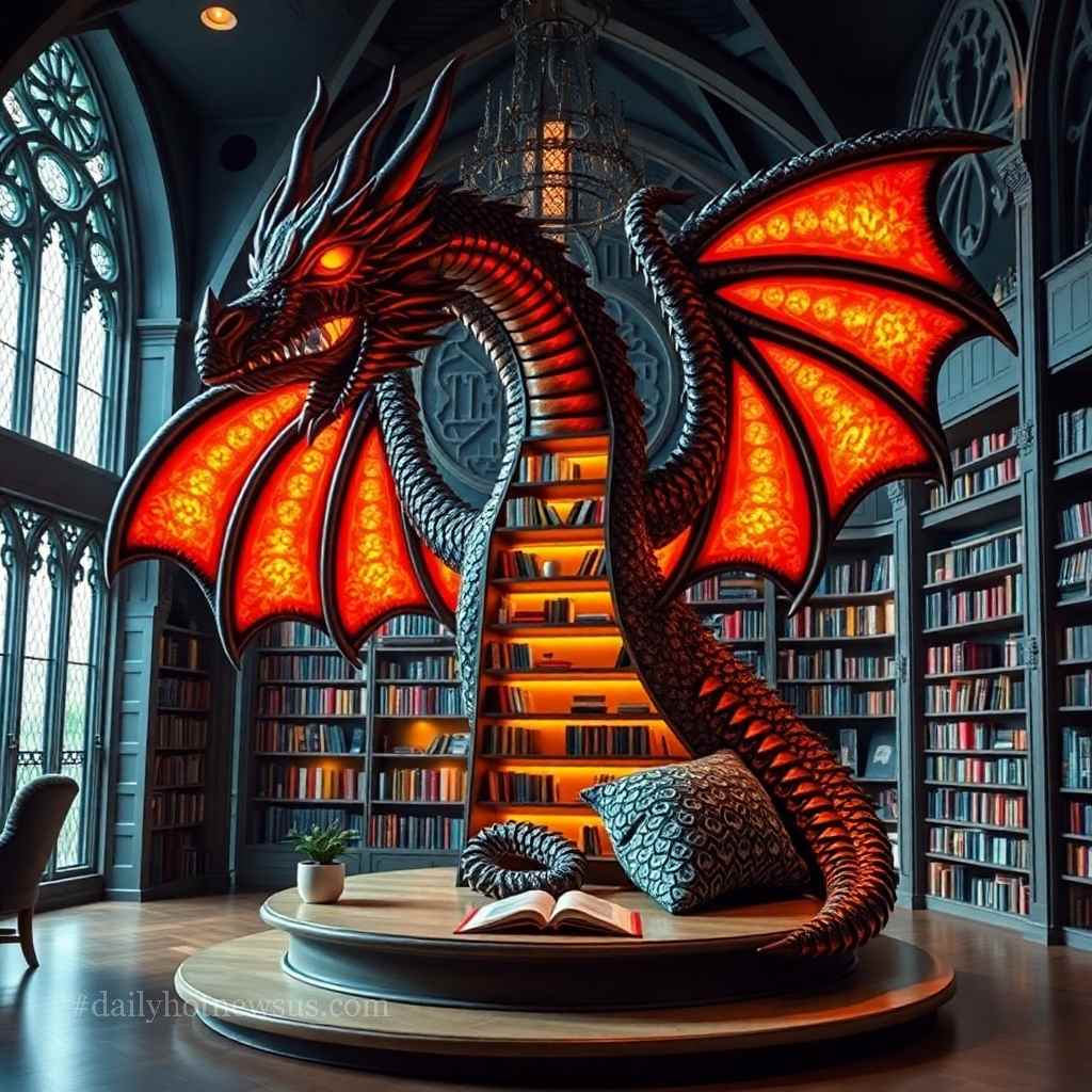 Giant Dragon Bookcase