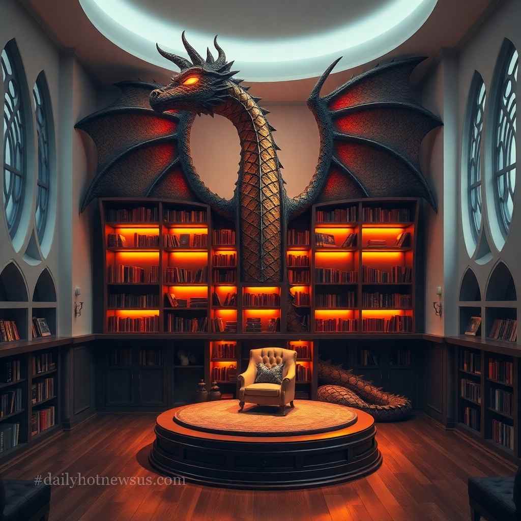 Giant Dragon Bookcase