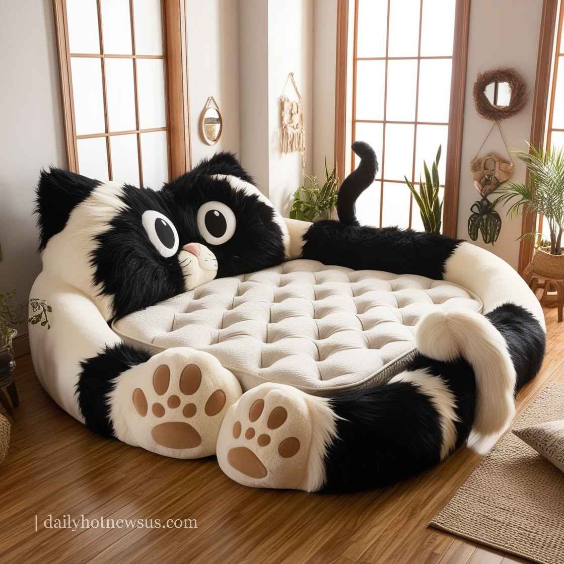 Giant Cat Shaped Bed