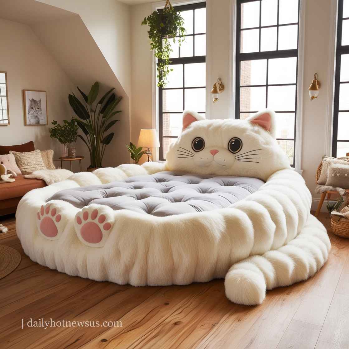 Giant Cat Shaped Bed