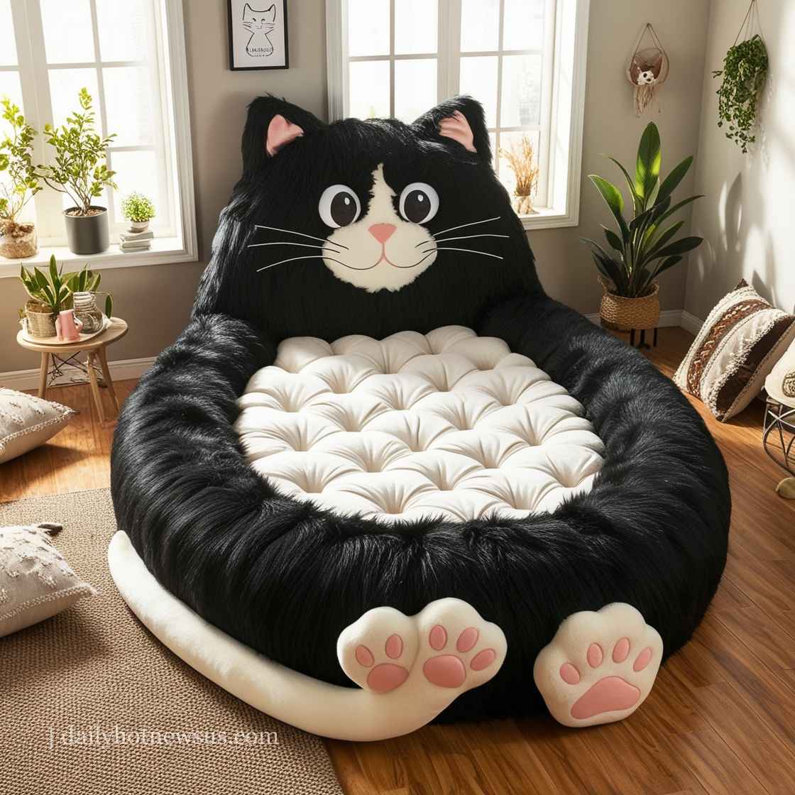 Giant Cat Shaped Bed