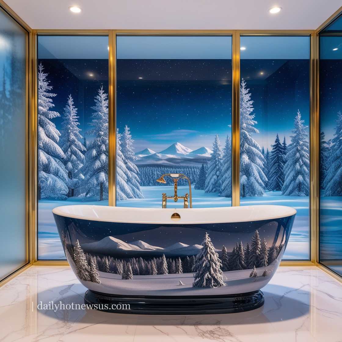 Winter Themed Bathtubs