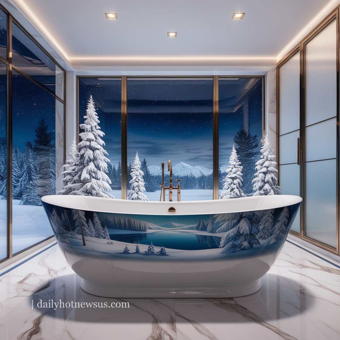 Winter Themed Bathtubs